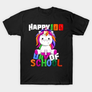 happy 100th day of school unicorn co T-Shirt